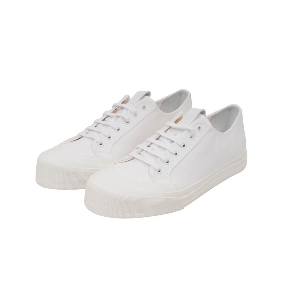 Bottega Veneta Mens Speedster Sneakers 45 US12 White Canvas Low Top Trainers - Picture 3 of 9